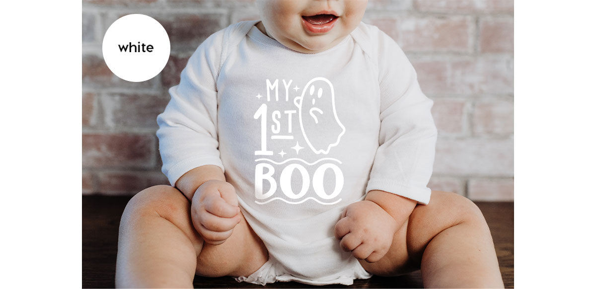 Halloween Baby Onesie®, Ghost Baby Clothes, Halloween Newborn Gifts, Spooky Season Kids Shirts, My First Boo T-Shirt, Baby Boy Bodysuit