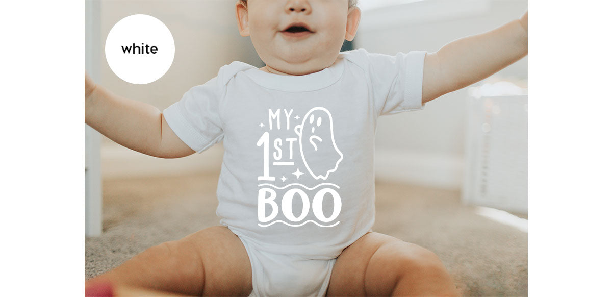 Halloween Baby Onesie®, Ghost Baby Clothes, Halloween Newborn Gifts, Spooky Season Kids Shirts, My First Boo T-Shirt, Baby Boy Bodysuit