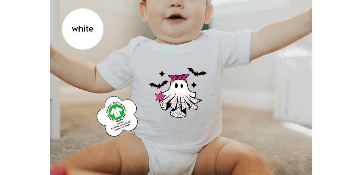 Spooky Season Outfit, Ghost Graphic Tee, Girls Boo Vneck TShirt