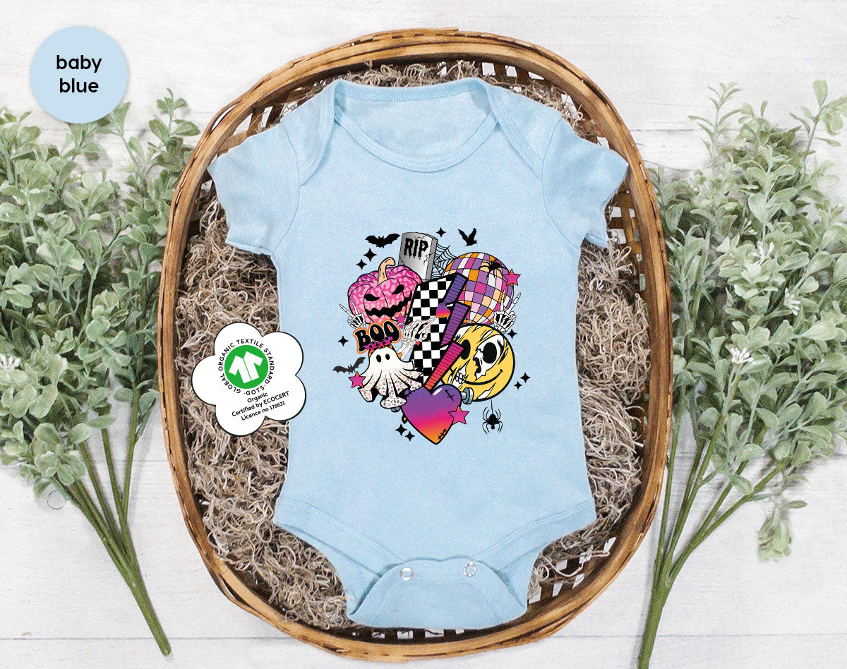 Halloween Shirt, Halloween Gifts, Spooky Season Shirt, Pumpkin Graphic Tees, Girls Fall Clothing, Halloween Party Outfit, Ghost Vneck Shirt