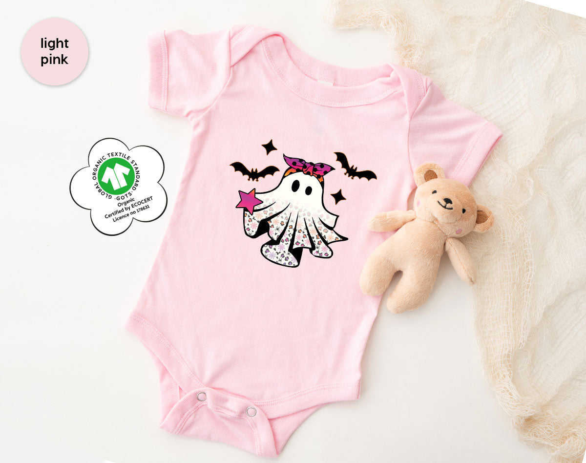 Spooky Season Outfit, Ghost Graphic Tee, Girls Boo Vneck TShirt