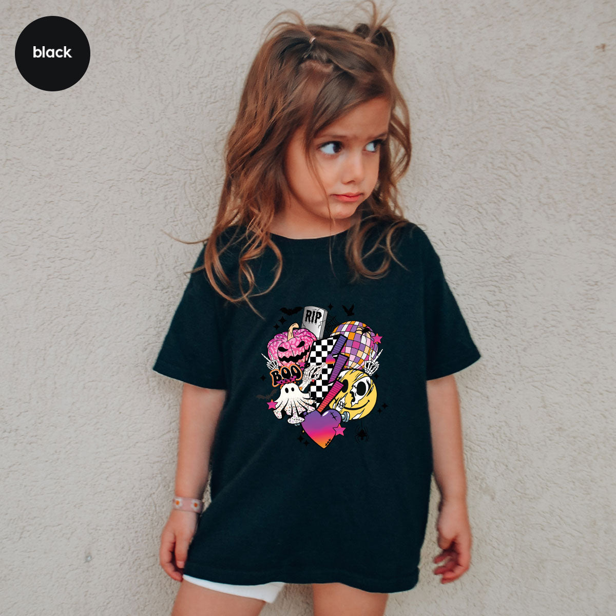 Halloween Shirt, Halloween Gifts, Spooky Season Shirt, Pumpkin Graphic Tees, Girls Fall Clothing, Halloween Party Outfit, Ghost Vneck Shirt