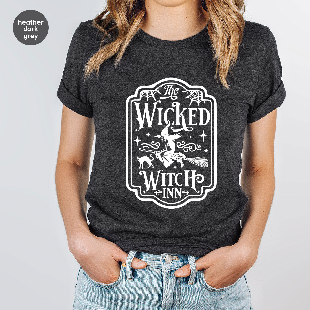 Witch Crewneck Sweatshirt, Halloween Shirts for Women, Funny Gift For Her, Spooky Season Party Tshirt, Witchy Graphic Tees