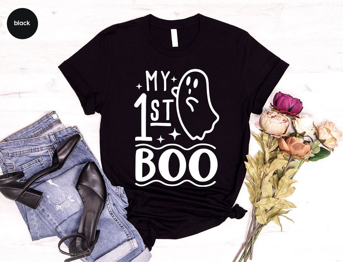 Halloween Baby Onesie®, Ghost Baby Clothes, Halloween Newborn Gifts, Spooky Season Kids Shirts, My First Boo T-Shirt, Baby Boy Bodysuit