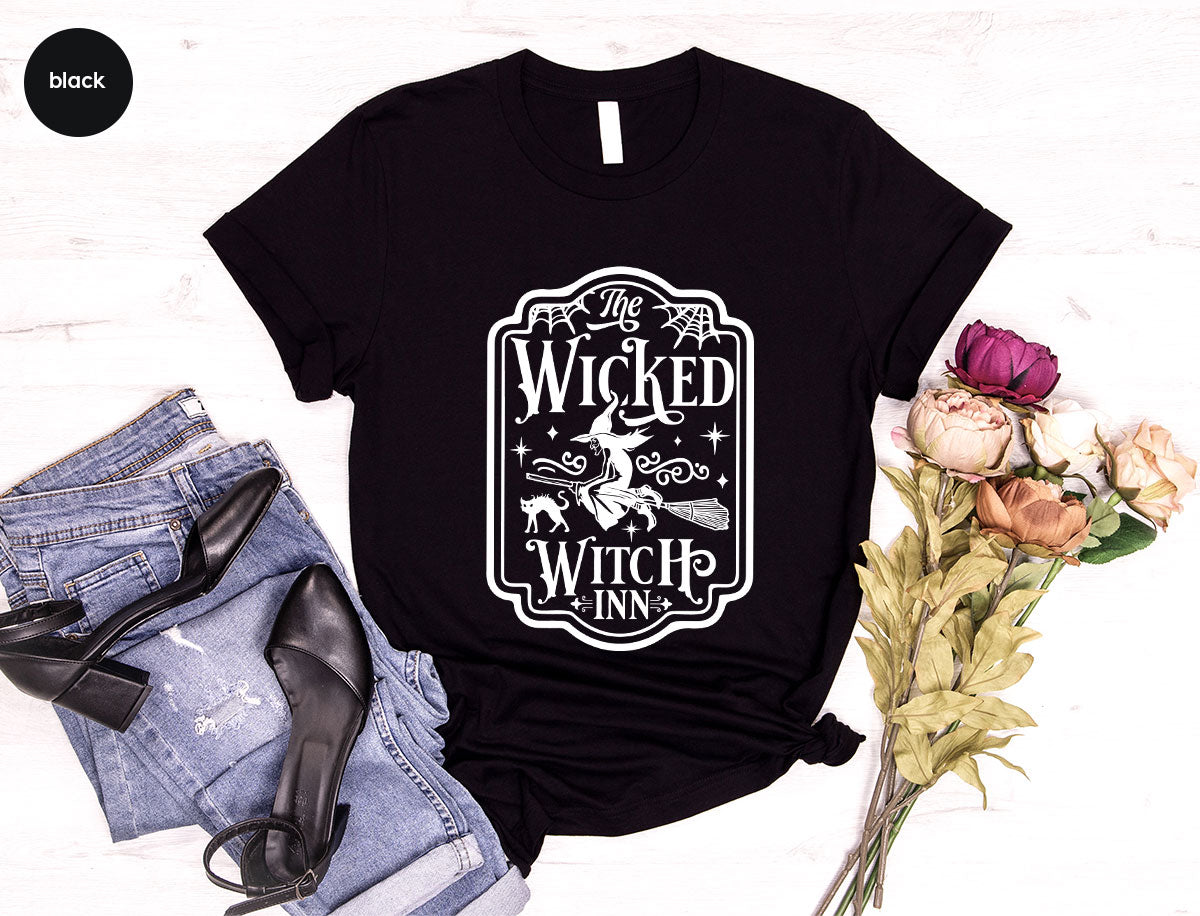Witch Crewneck Sweatshirt, Halloween Shirts for Women, Funny Gift For Her, Spooky Season Party Tshirt, Witchy Graphic Tees
