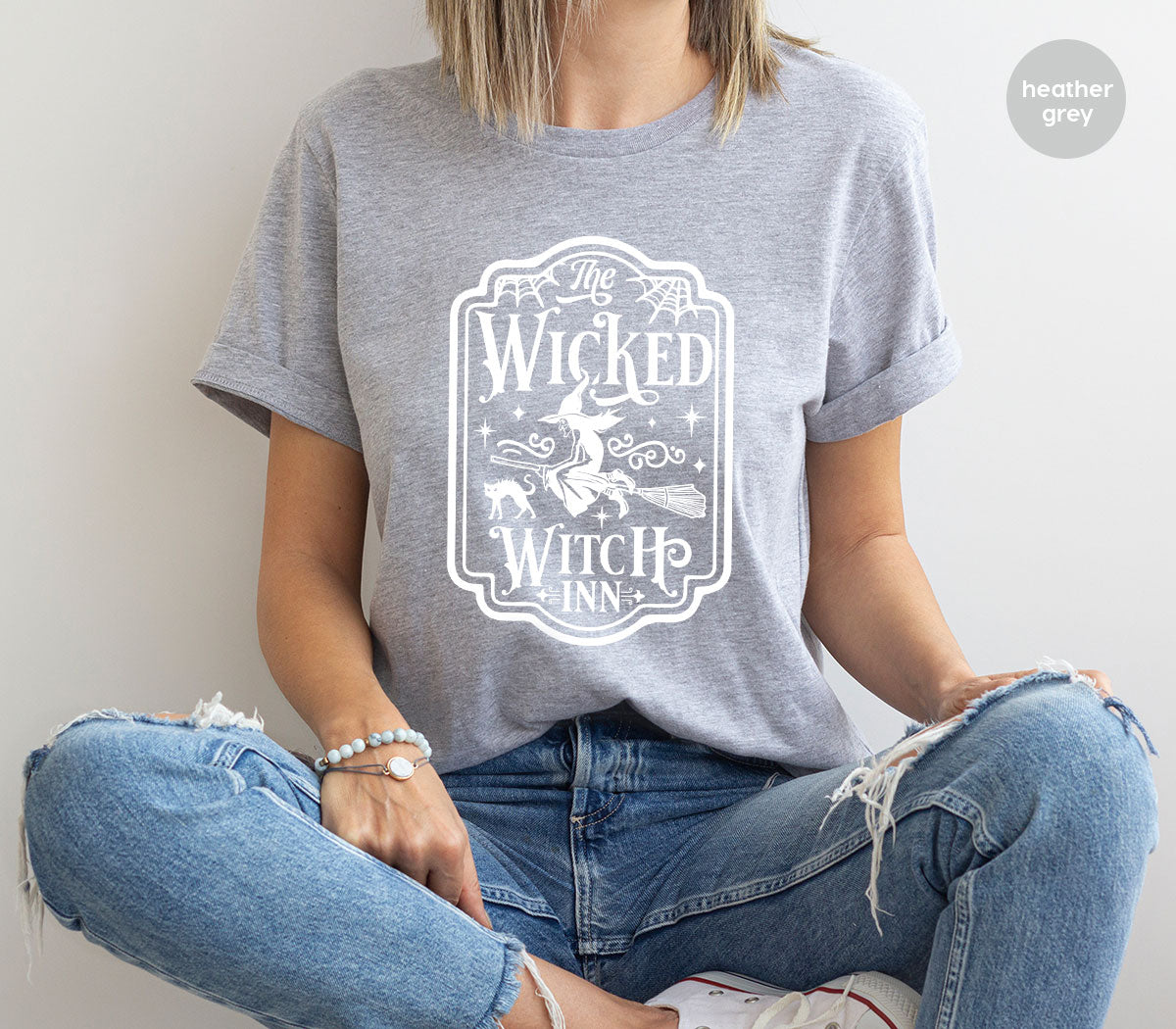 Witch Crewneck Sweatshirt, Halloween Shirts for Women, Funny Gift For Her, Spooky Season Party Tshirt, Witchy Graphic Tees