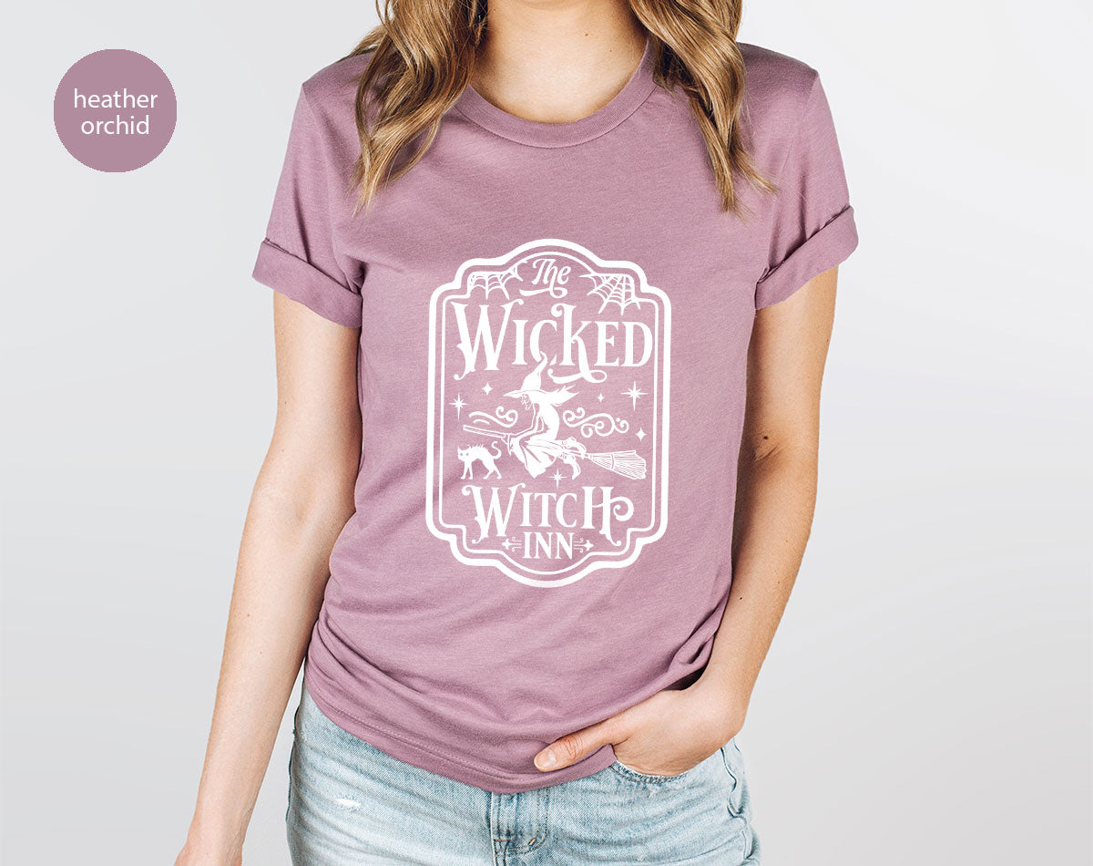 Witch Crewneck Sweatshirt, Halloween Shirts for Women, Funny Gift For Her, Spooky Season Party Tshirt, Witchy Graphic Tees