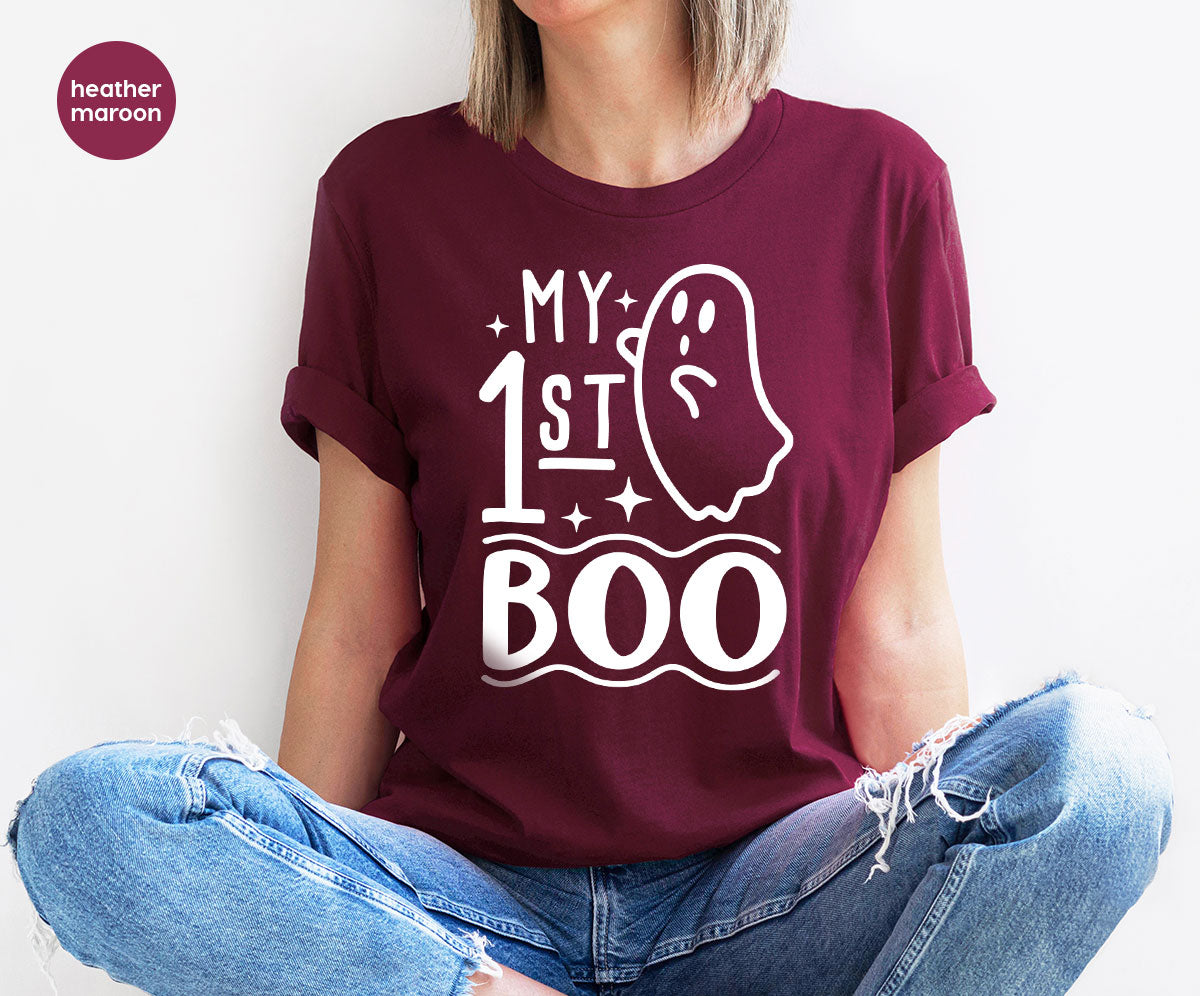 Halloween Baby Onesie®, Ghost Baby Clothes, Halloween Newborn Gifts, Spooky Season Kids Shirts, My First Boo T-Shirt, Baby Boy Bodysuit