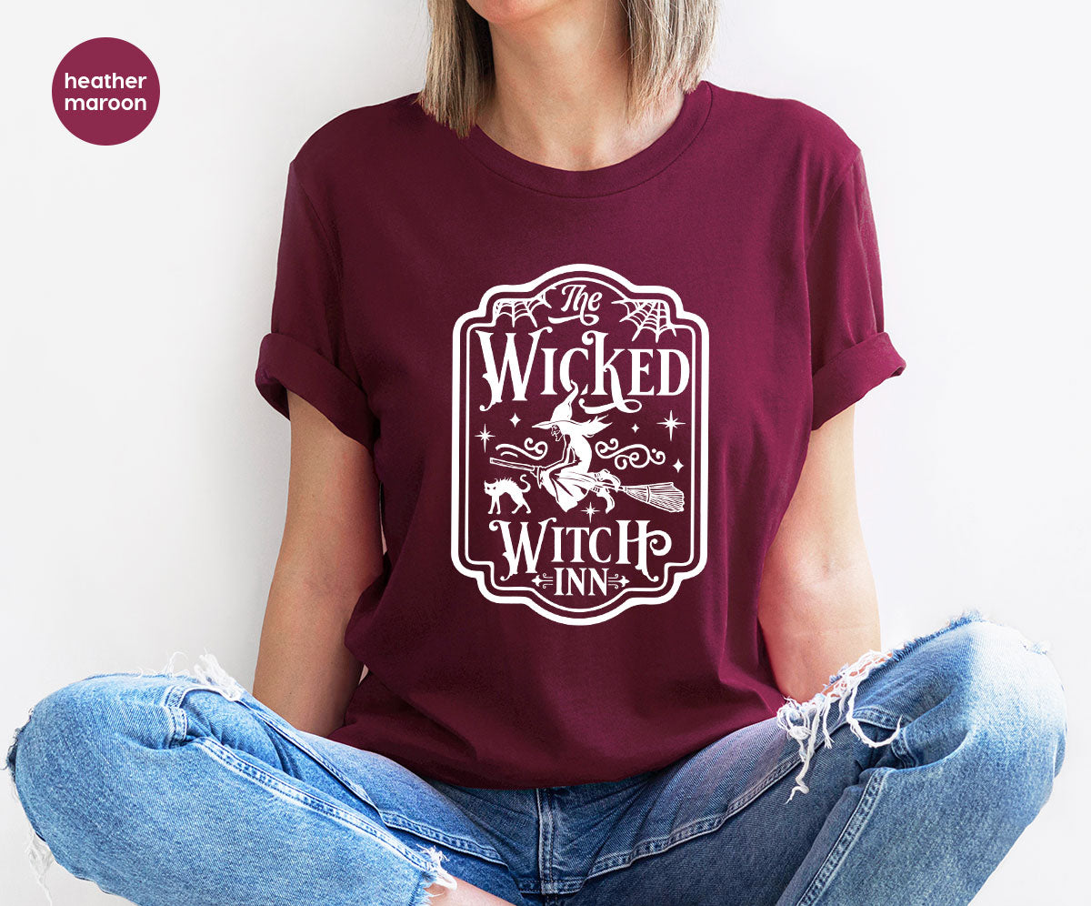 Witch Crewneck Sweatshirt, Halloween Shirts for Women, Funny Gift For Her, Spooky Season Party Tshirt, Witchy Graphic Tees