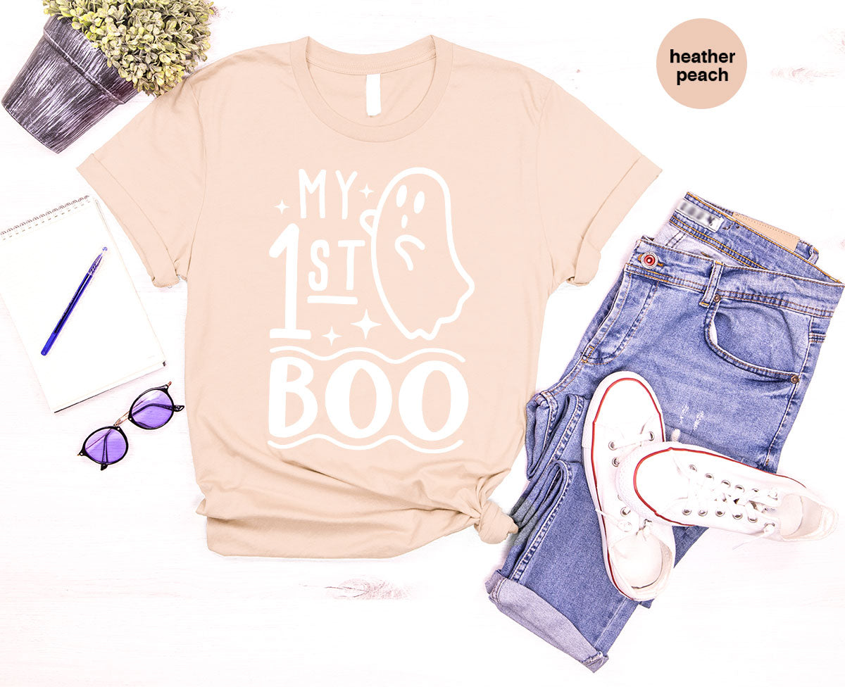 Halloween Baby Onesie®, Ghost Baby Clothes, Halloween Newborn Gifts, Spooky Season Kids Shirts, My First Boo T-Shirt, Baby Boy Bodysuit