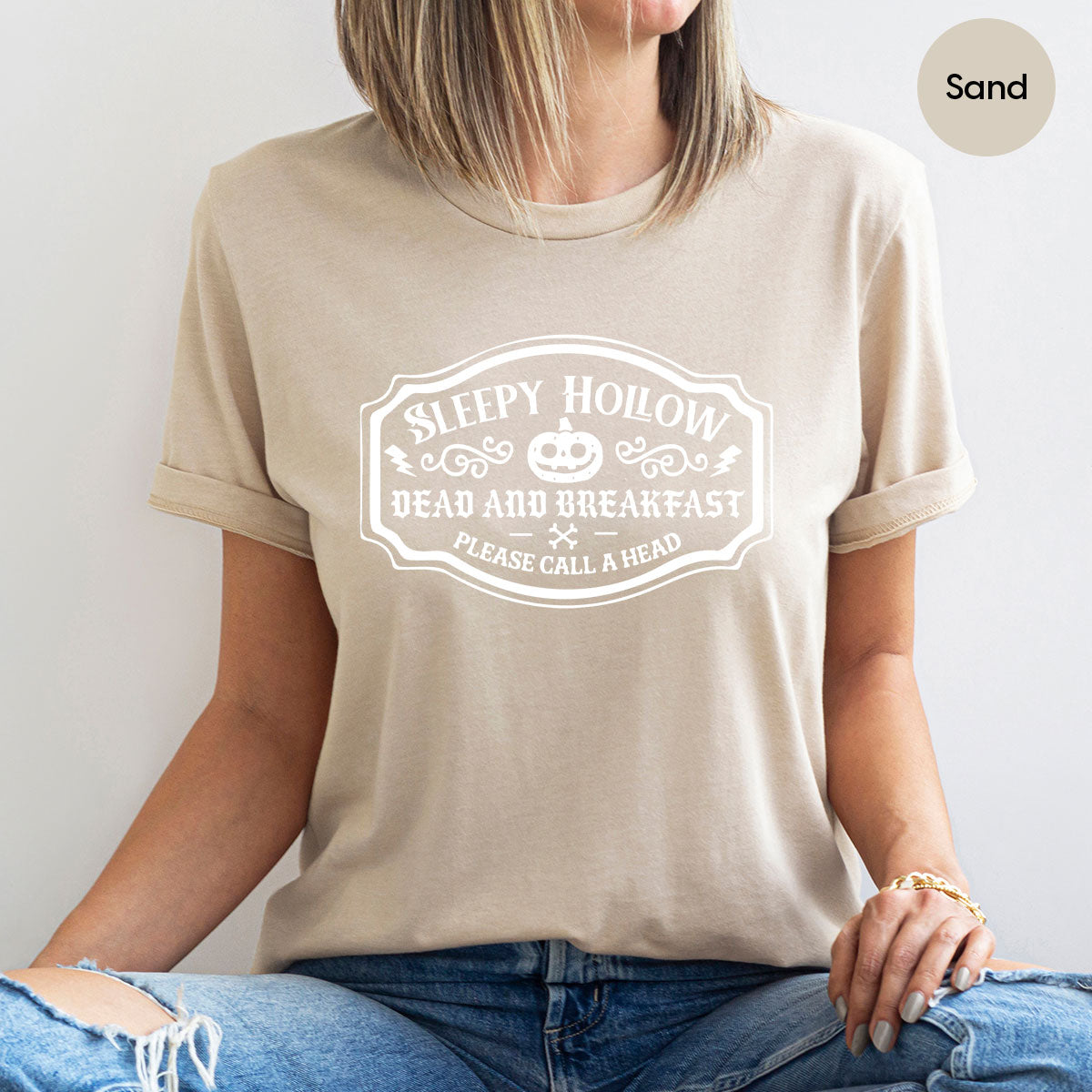 Halloween Sweatshirt, Pumpkin Graphic Tees, Funny Farmer Outfit, Gift for Her, Spooky Season Clothes, Cool Movie VNeck Shirt, Horror T-Shirt