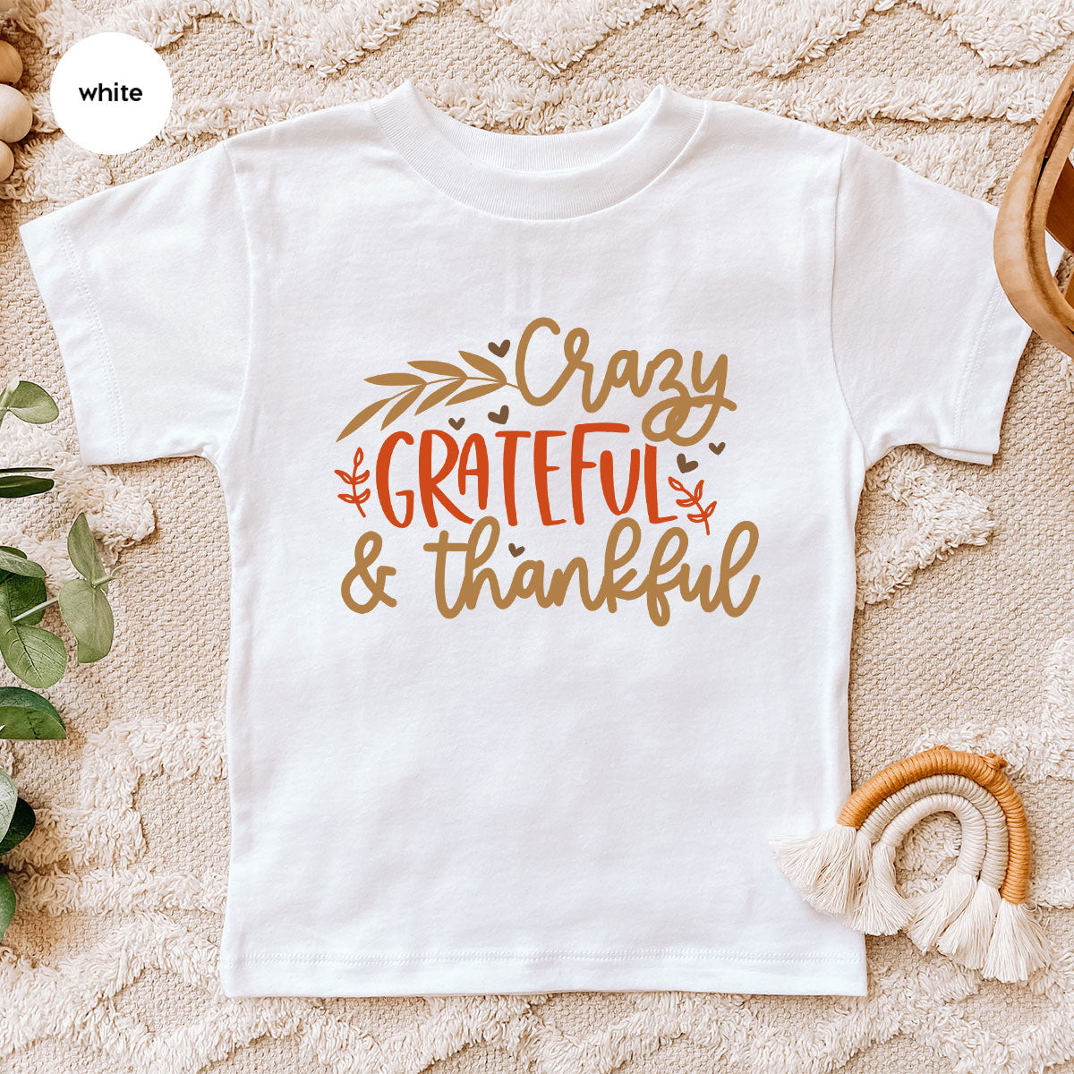 Funny Fall T Shirt, Gift for Her, Crazy Grateful Thankful T-Shirt, Autumn Clothing, Happy Thanksgiving TShirts, Leaves Graphic Tees
