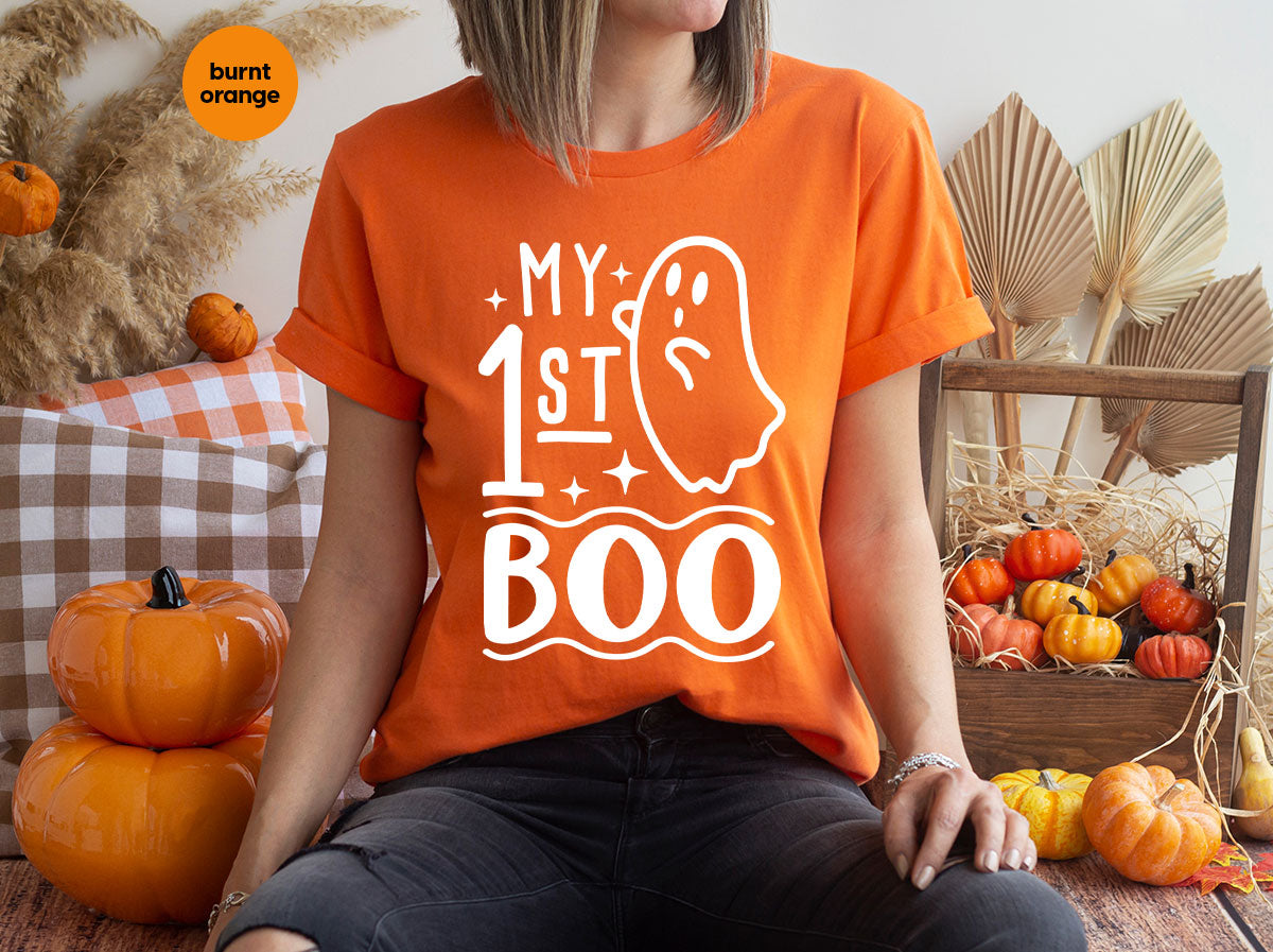 Halloween Baby Onesie®, Ghost Baby Clothes, Halloween Newborn Gifts, Spooky Season Kids Shirts, My First Boo T-Shirt, Baby Boy Bodysuit