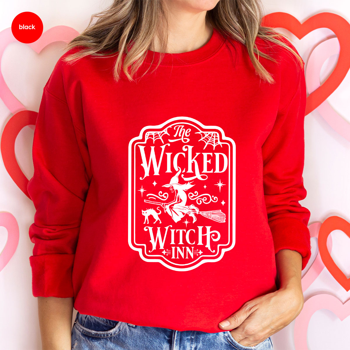 Witch Crewneck Sweatshirt, Halloween Shirts for Women, Funny Gift For Her, Spooky Season Party Tshirt, Witchy Graphic Tees