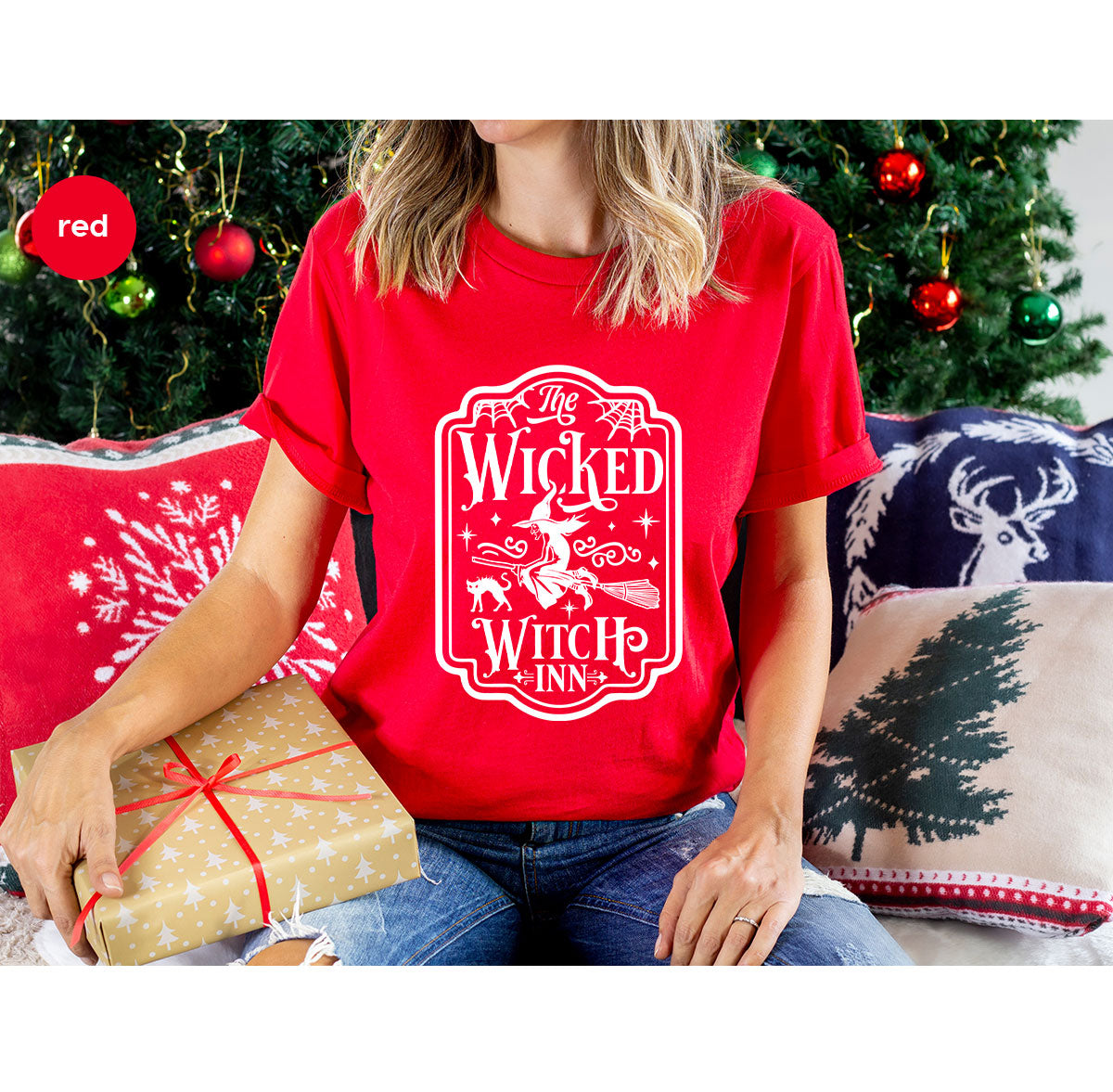 Witch Crewneck Sweatshirt, Halloween Shirts for Women, Funny Gift For Her, Spooky Season Party Tshirt, Witchy Graphic Tees
