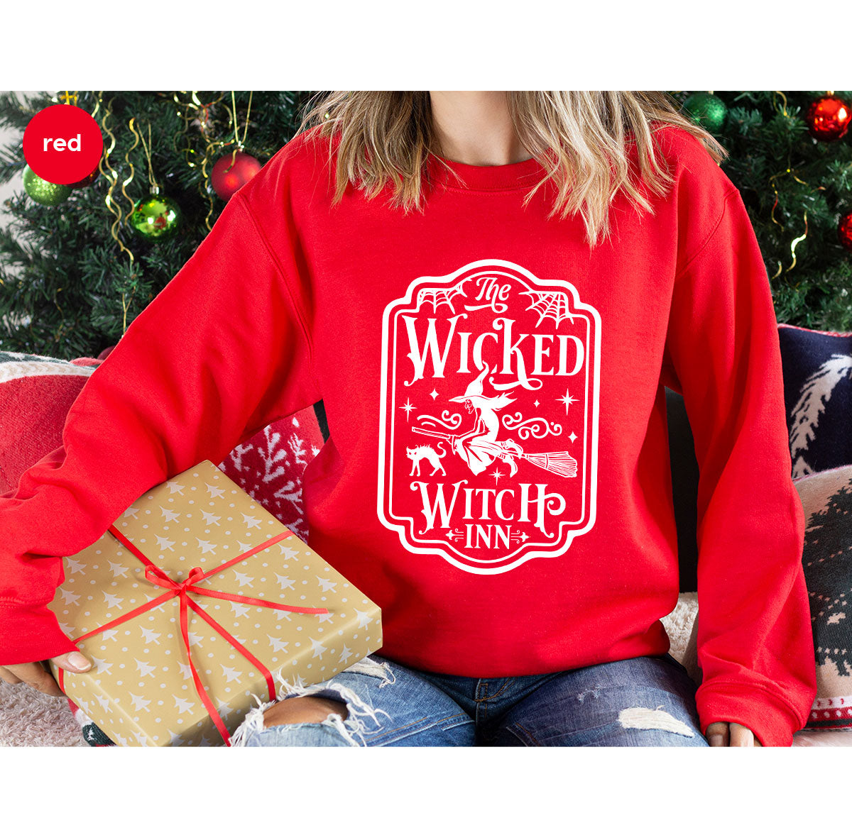 Witch Crewneck Sweatshirt, Halloween Shirts for Women, Funny Gift For Her, Spooky Season Party Tshirt, Witchy Graphic Tees