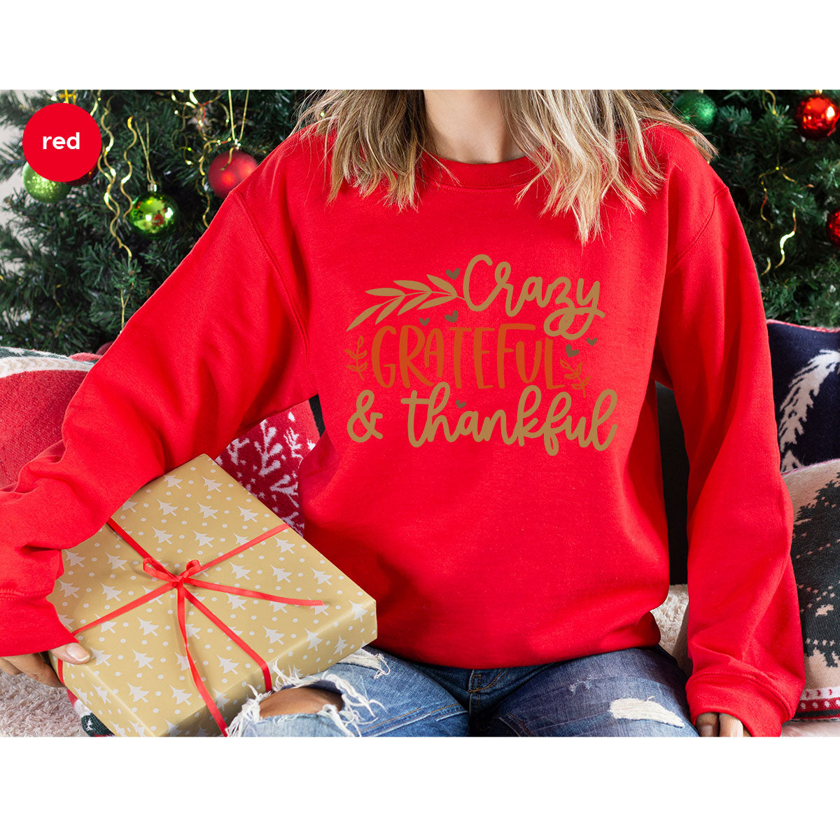 Funny Fall T Shirt, Gift for Her, Crazy Grateful Thankful T-Shirt, Autumn Clothing, Happy Thanksgiving TShirts, Leaves Graphic Tees