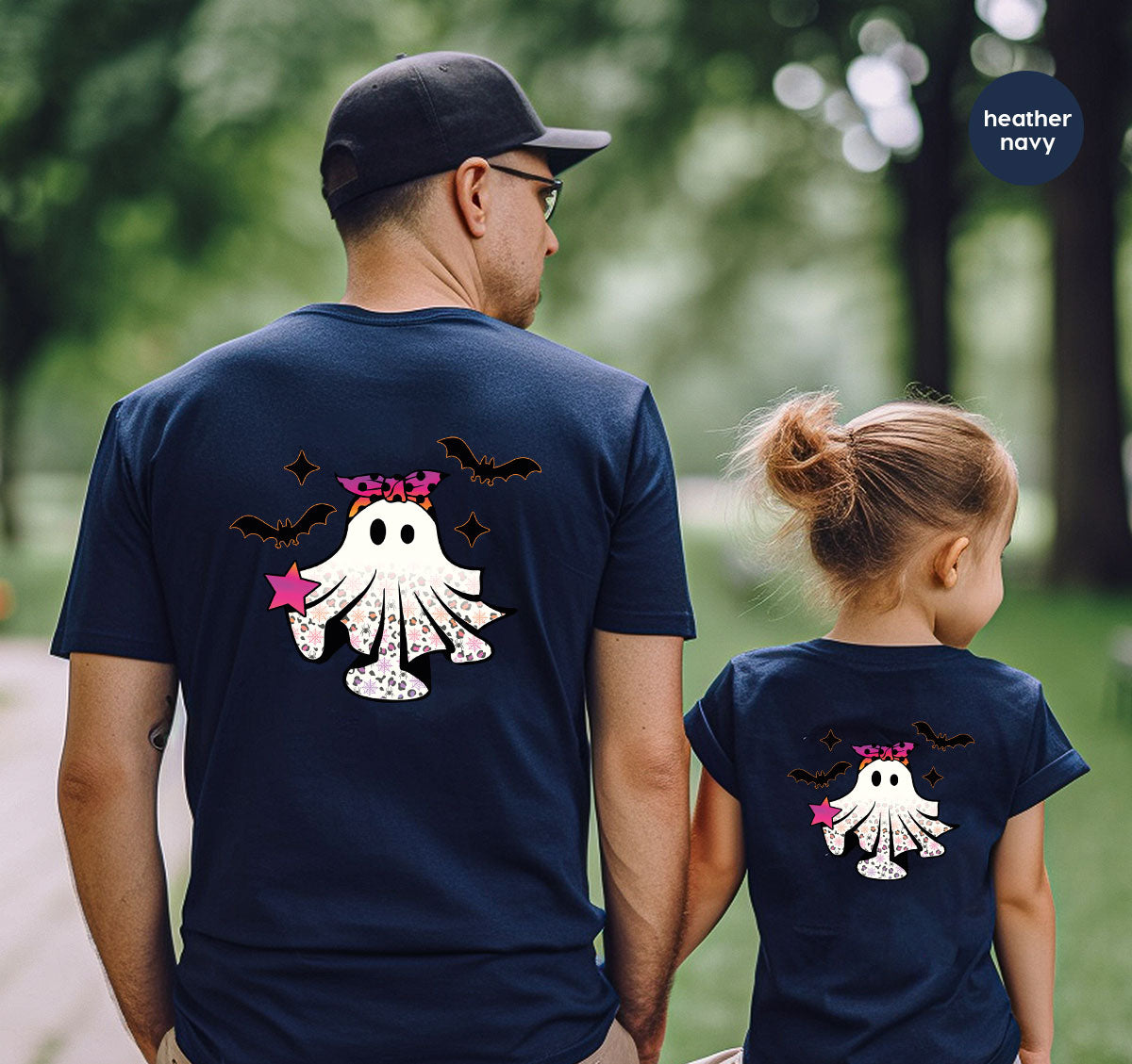 Spooky Season Outfit, Ghost Graphic Tee, Girls Boo Vneck TShirt