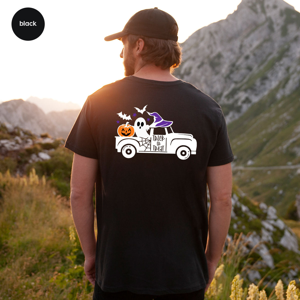 Halloween Sweatshirt, Halloween Gifts, Pumpkin Graphic Tees, Spooky Season Clothes, Witchy Vneck Shirt, Cute Ghost TShirt, Boo Truck T-Shirt