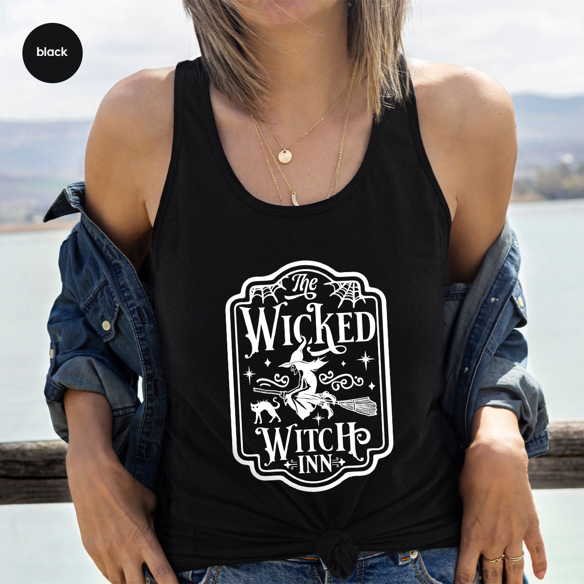 Witch Crewneck Sweatshirt, Halloween Shirts for Women, Funny Gift For Her, Spooky Season Party Tshirt, Witchy Graphic Tees