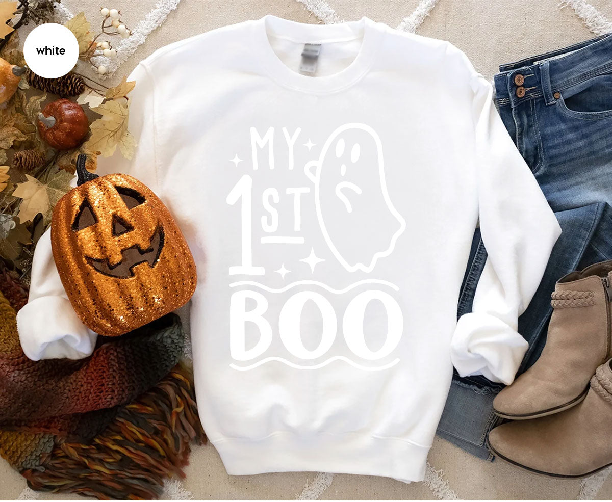 Halloween Baby Onesie®, Ghost Baby Clothes, Halloween Newborn Gifts, Spooky Season Kids Shirts, My First Boo T-Shirt, Baby Boy Bodysuit