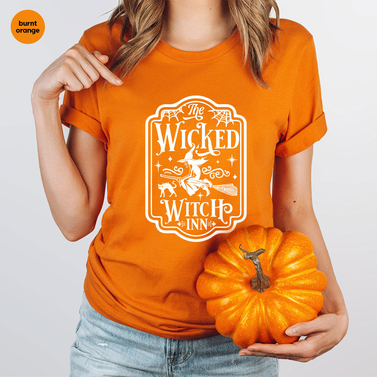 Witch Crewneck Sweatshirt, Halloween Shirts for Women, Funny Gift For Her, Spooky Season Party Tshirt, Witchy Graphic Tees