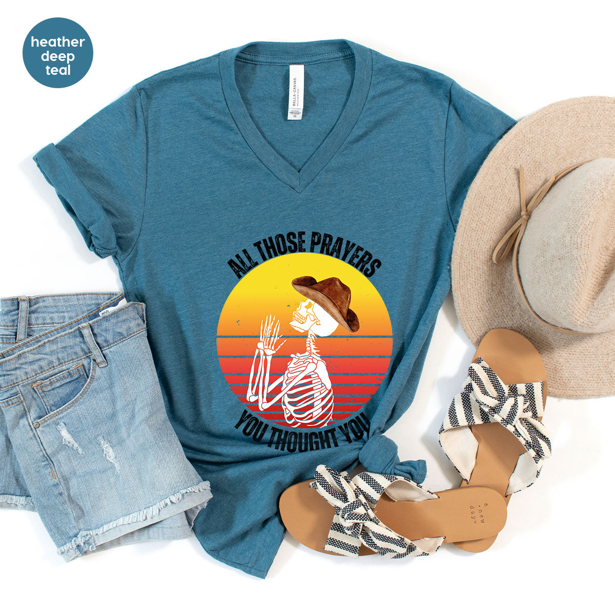 Halloween Crewneck Sweatshirt, Vintage Skeleton Shirt, Christian Vneck T Shirts