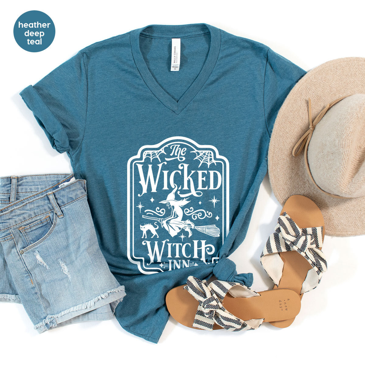 Witch Crewneck Sweatshirt, Halloween Shirts for Women, Funny Gift For Her, Spooky Season Party Tshirt, Witchy Graphic Tees