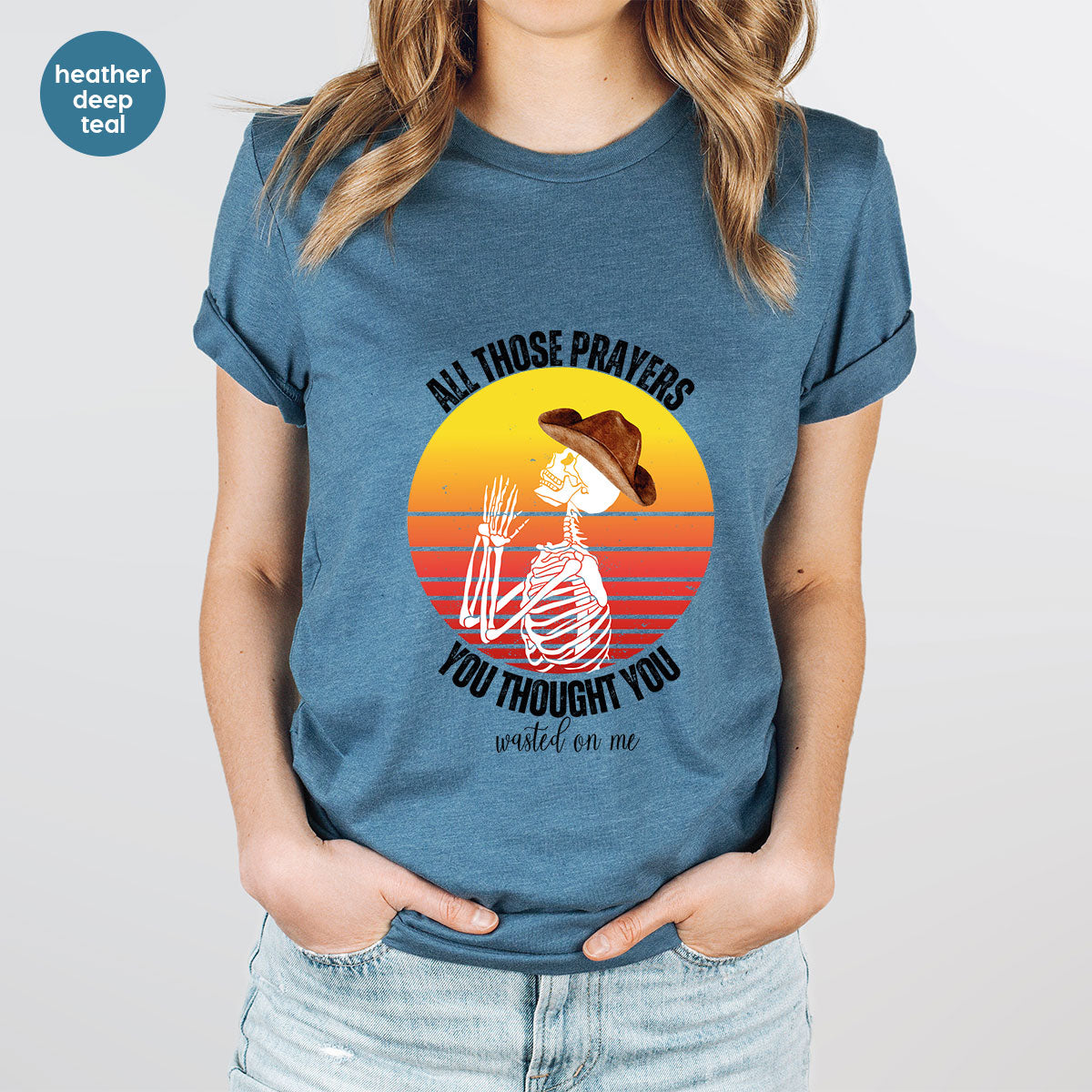 Halloween Crewneck Sweatshirt, Vintage Skeleton Shirt, Christian Vneck T Shirts