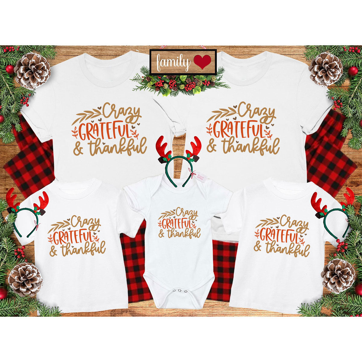 Funny Fall T Shirt, Gift for Her, Crazy Grateful Thankful T-Shirt, Autumn Clothing, Happy Thanksgiving TShirts, Leaves Graphic Tees