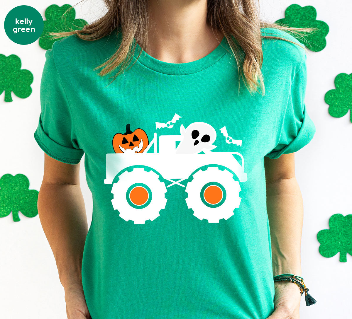 Kids Halloween Shirt, Halloween Gifts, Boys Truck T-Shirt, Ghost Outfit, Pumpkin Graphic Tees, Spooky Season Gifts, Toddler Clothes