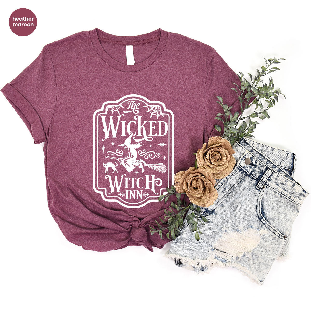 Witch Crewneck Sweatshirt, Halloween Shirts for Women, Funny Gift For Her, Spooky Season Party Tshirt, Witchy Graphic Tees