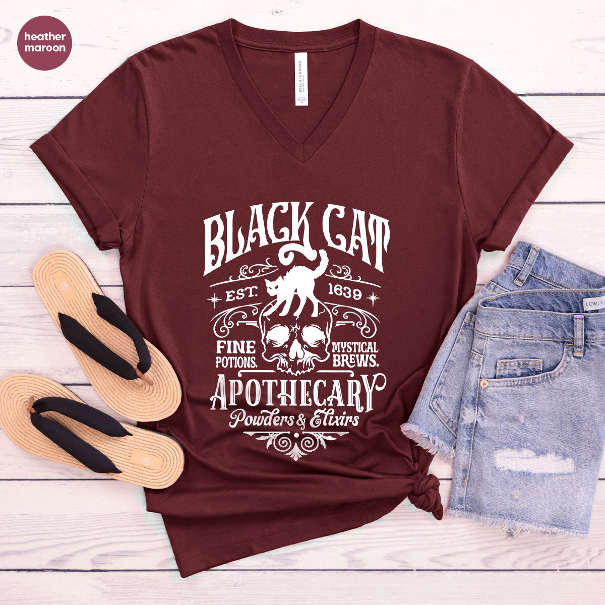 Spooky Season Gifts, Halloween Party Toddler T-Shirt, Cat Graphic Tees, Halloween Crewneck Sweatshirt, Women Vneck Tshirt, Gift for Her