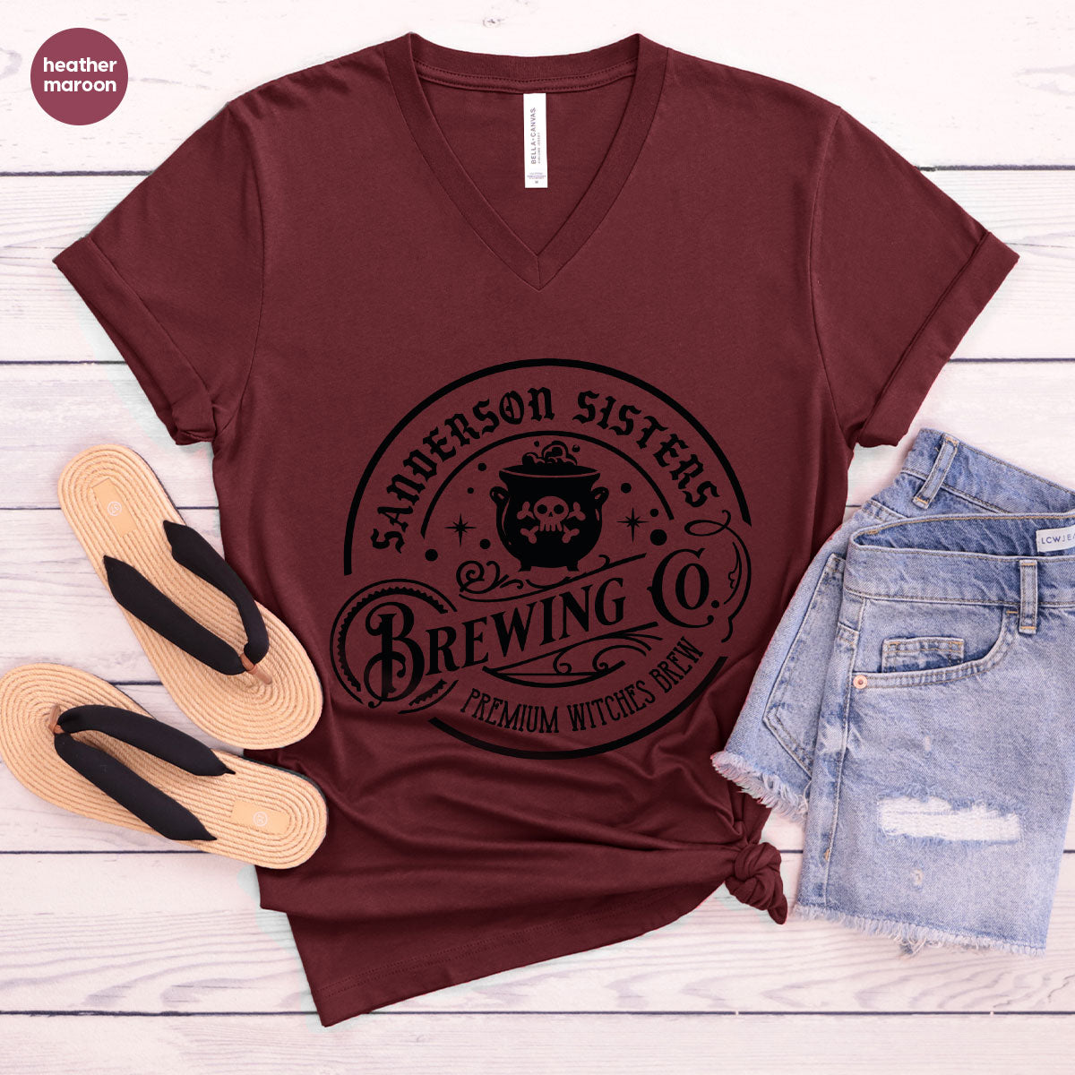Halloween Witch T-Shirt, Witches Brew Vneck Shirt, Witchy Crewneck Sweatshirt, Spooky Season T Shirts, Spell Graphic Tees, Magic Shirt