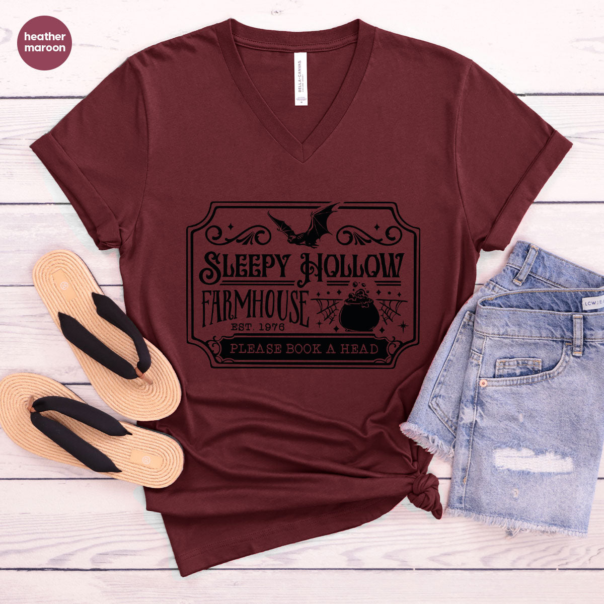 Halloween Farm T Shirt, Horror Crewneck Sweatshirt, Farm Gifts, Witchy Clothing, Spooky Season Graphic Tees, Halloween Party VNeck Shirt