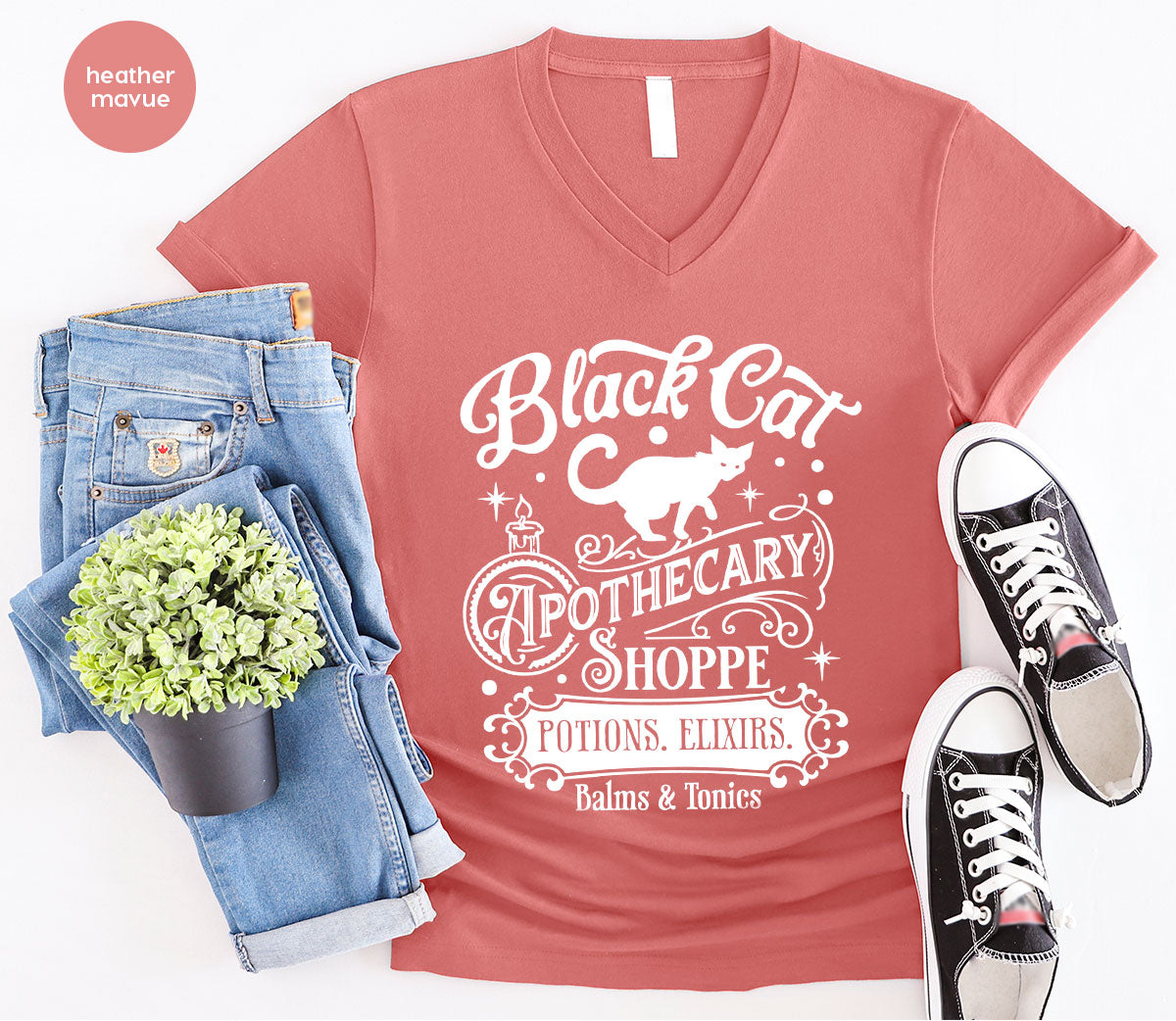 Halloween Party T-Shirt, Spooky Sweatshirt, Halloween Gifts, Cat Clothing, Genderneutral Adult Shirt, Apothecary Graphic Tees, Gift for Kids