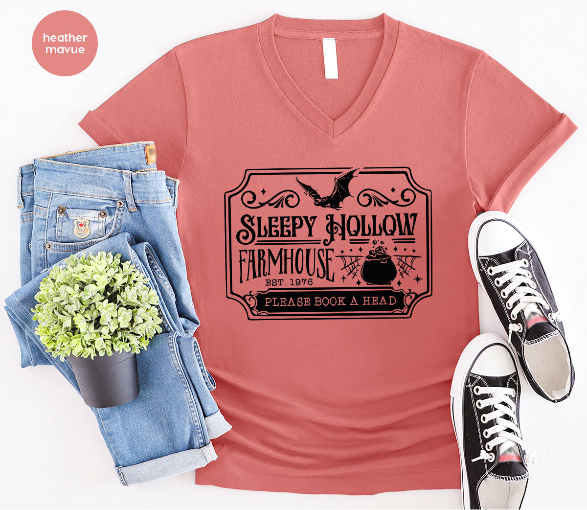 Halloween Farm T Shirt, Horror Crewneck Sweatshirt, Farm Gifts, Witchy Clothing, Spooky Season Graphic Tees, Halloween Party VNeck Shirt