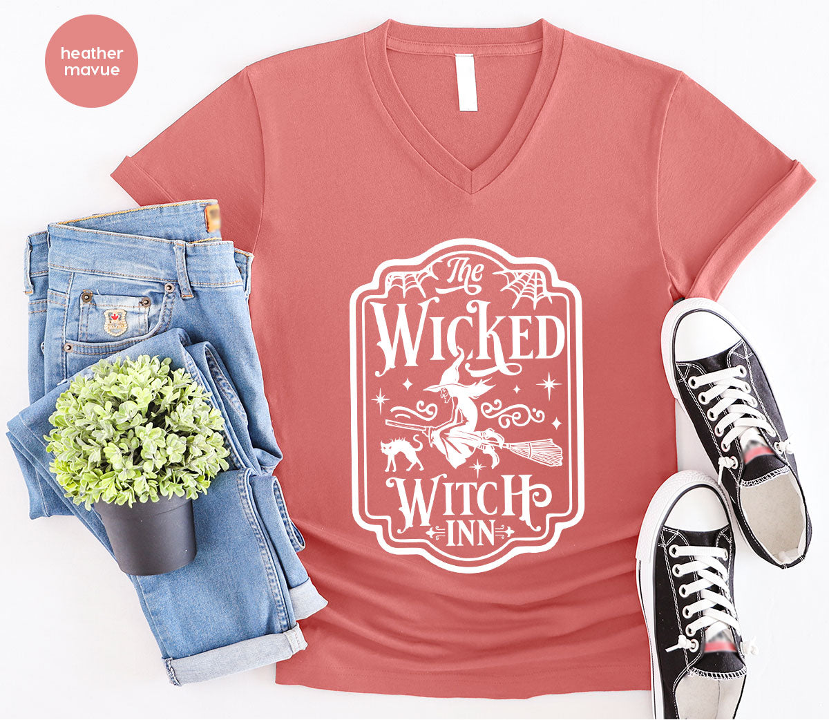 Witch Crewneck Sweatshirt, Halloween Shirts for Women, Funny Gift For Her, Spooky Season Party Tshirt, Witchy Graphic Tees