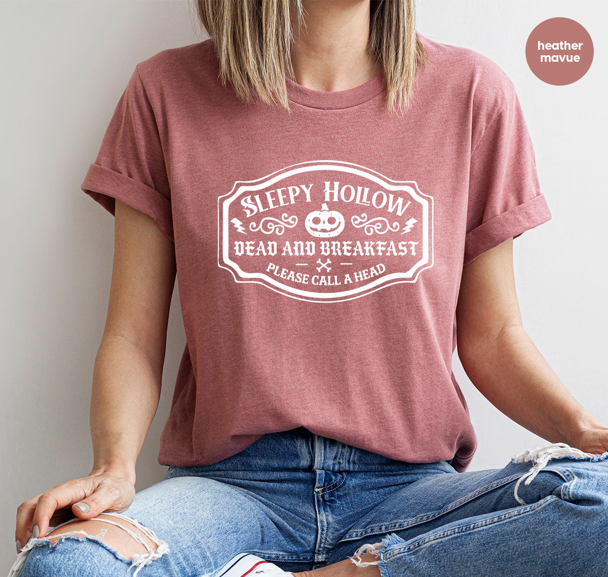 Halloween Sweatshirt, Pumpkin Graphic Tees, Funny Farmer Outfit, Gift for Her, Spooky Season Clothes, Cool Movie VNeck Shirt, Horror T-Shirt
