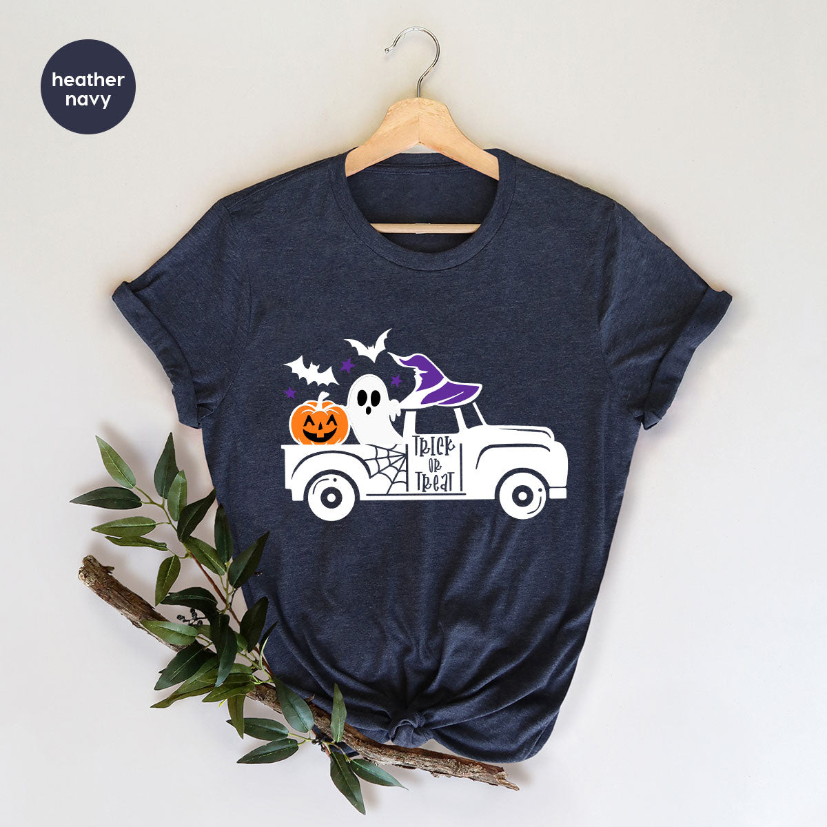 Halloween Sweatshirt, Halloween Gifts, Pumpkin Graphic Tees, Spooky Season Clothes, Witchy Vneck Shirt, Cute Ghost TShirt, Boo Truck T-Shirt