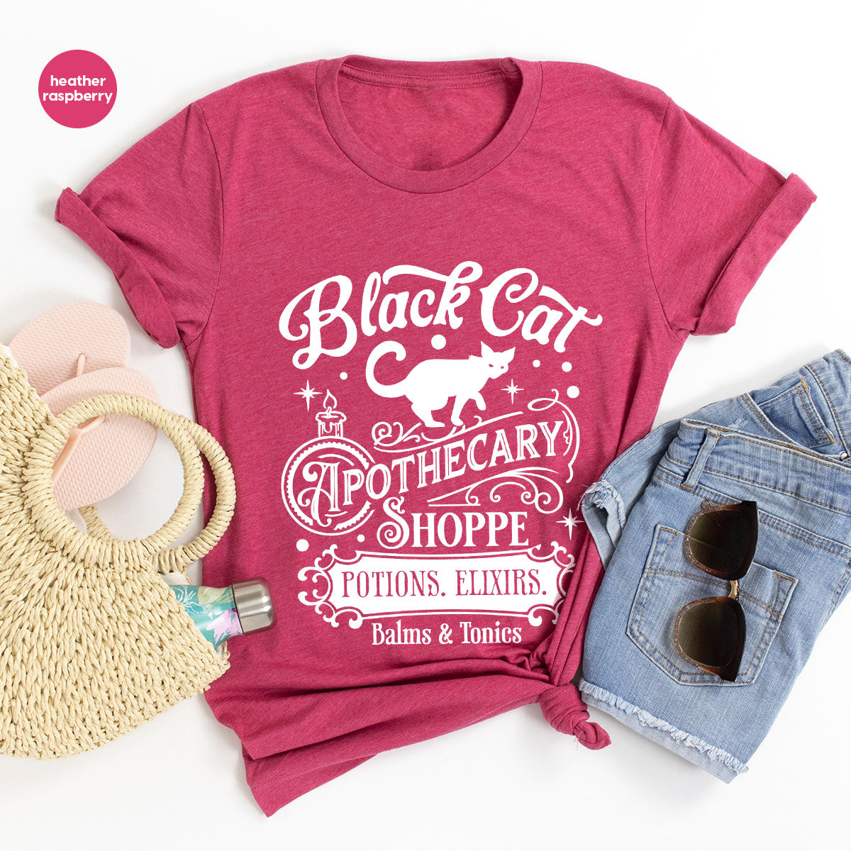 Halloween Party T-Shirt, Spooky Sweatshirt, Halloween Gifts, Cat Clothing, Genderneutral Adult Shirt, Apothecary Graphic Tees, Gift for Kids