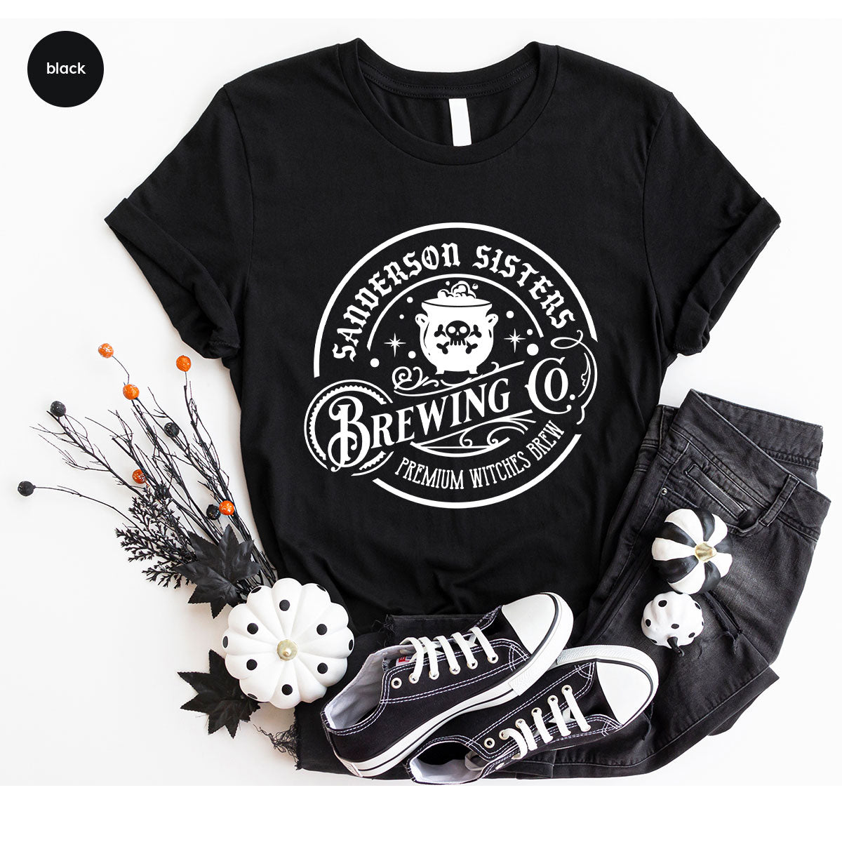 Witches Brew T-Shirt, Witchy Gifts for Her, Halloween Crewneck Sweatshirt, Girls Party Shirts, Spooky Season Graphic Tees, Womens Clothing