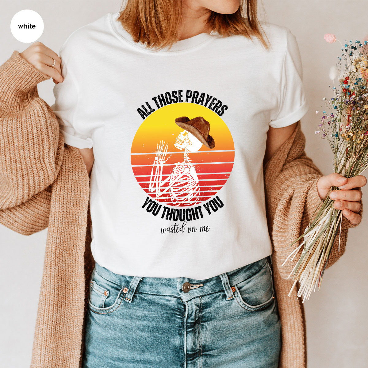 Halloween Crewneck Sweatshirt, Vintage Skeleton Shirt, Christian Vneck T Shirts