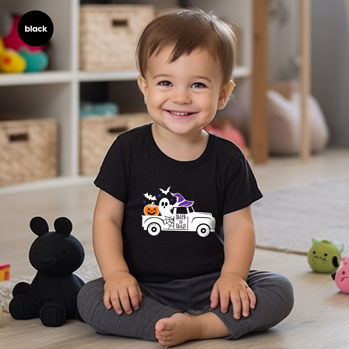 Halloween Sweatshirt, Halloween Gifts, Pumpkin Graphic Tees, Spooky Season Clothes, Witchy Vneck Shirt, Cute Ghost TShirt, Boo Truck T-Shirt