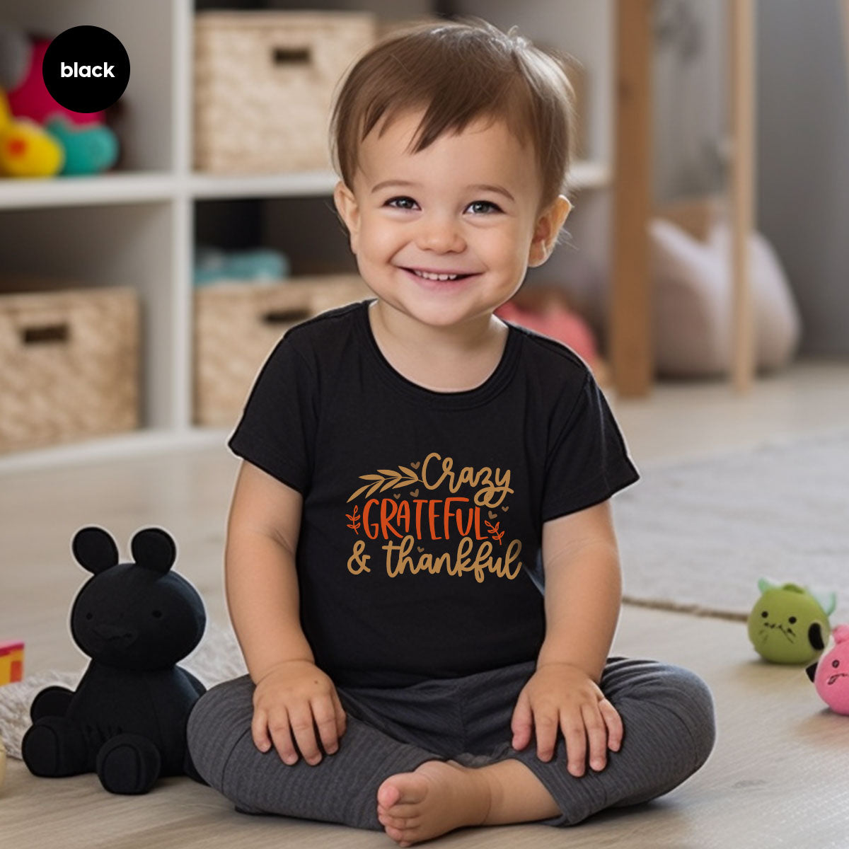 Funny Fall T Shirt, Gift for Her, Crazy Grateful Thankful T-Shirt, Autumn Clothing, Happy Thanksgiving TShirts, Leaves Graphic Tees