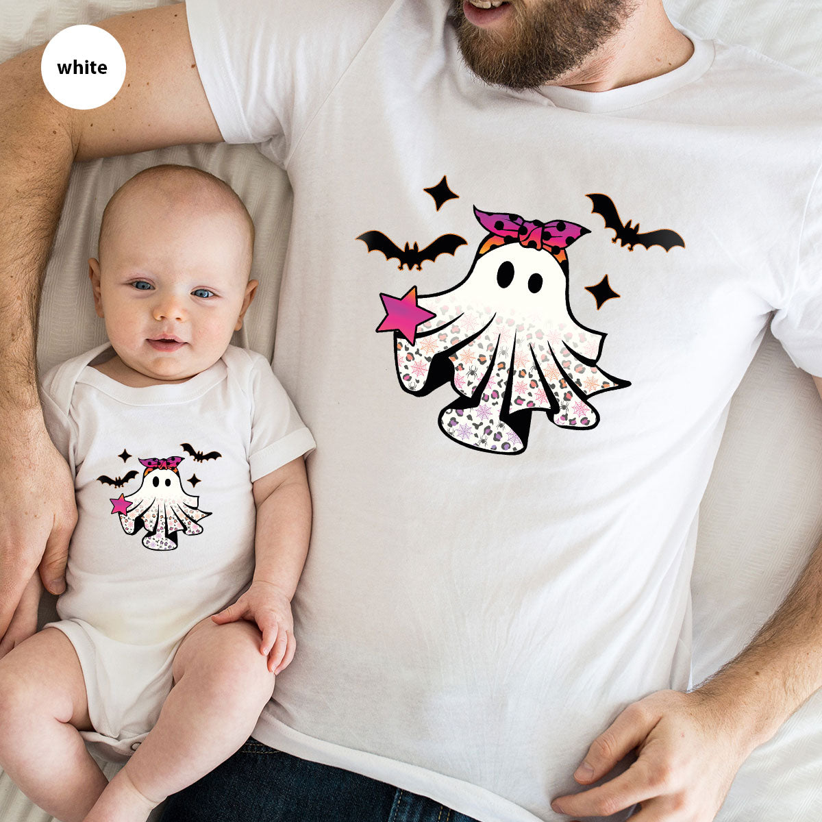 Spooky Season Outfit, Ghost Graphic Tee, Girls Boo Vneck TShirt