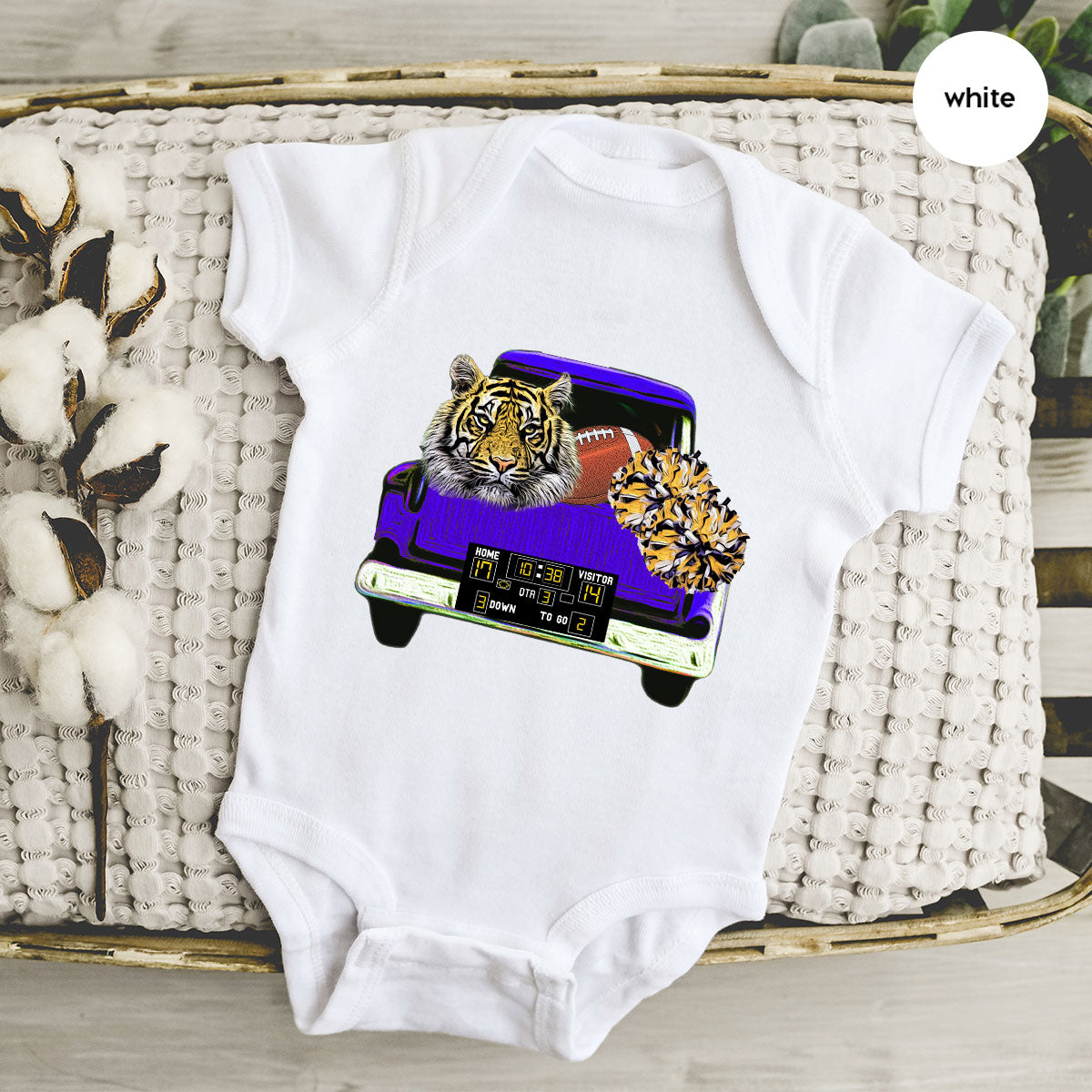 Football Truck Shirt, Tiger Graphic Tees, Football Mom TShirt, Football Gifts for Her, Cheer Vneck Shirt, Gift for Him, Sports Clothing