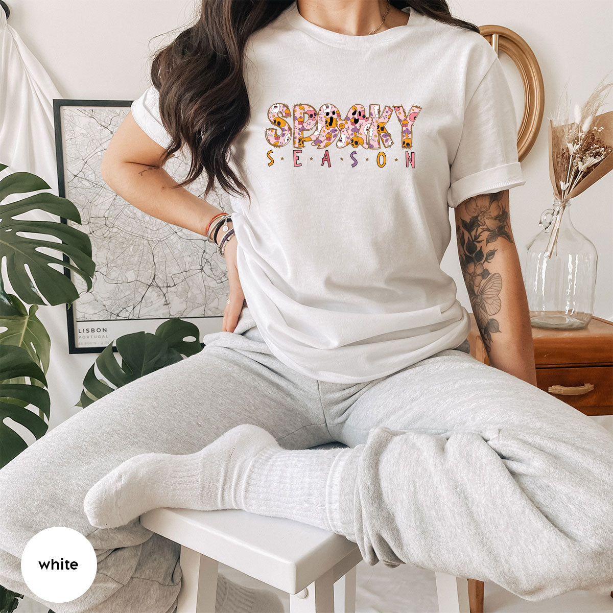 Ghost Graphic Tees, Cute Kid Halloween Shirt, Spooky Shirt