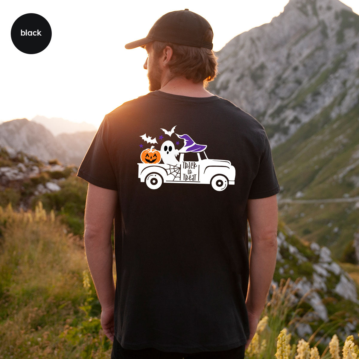 Halloween Sweatshirt, Halloween Gifts, Pumpkin Graphic Tees, Spooky Season Clothes, Witchy Vneck Shirt, Cute Ghost TShirt, Boo Truck T-Shirt