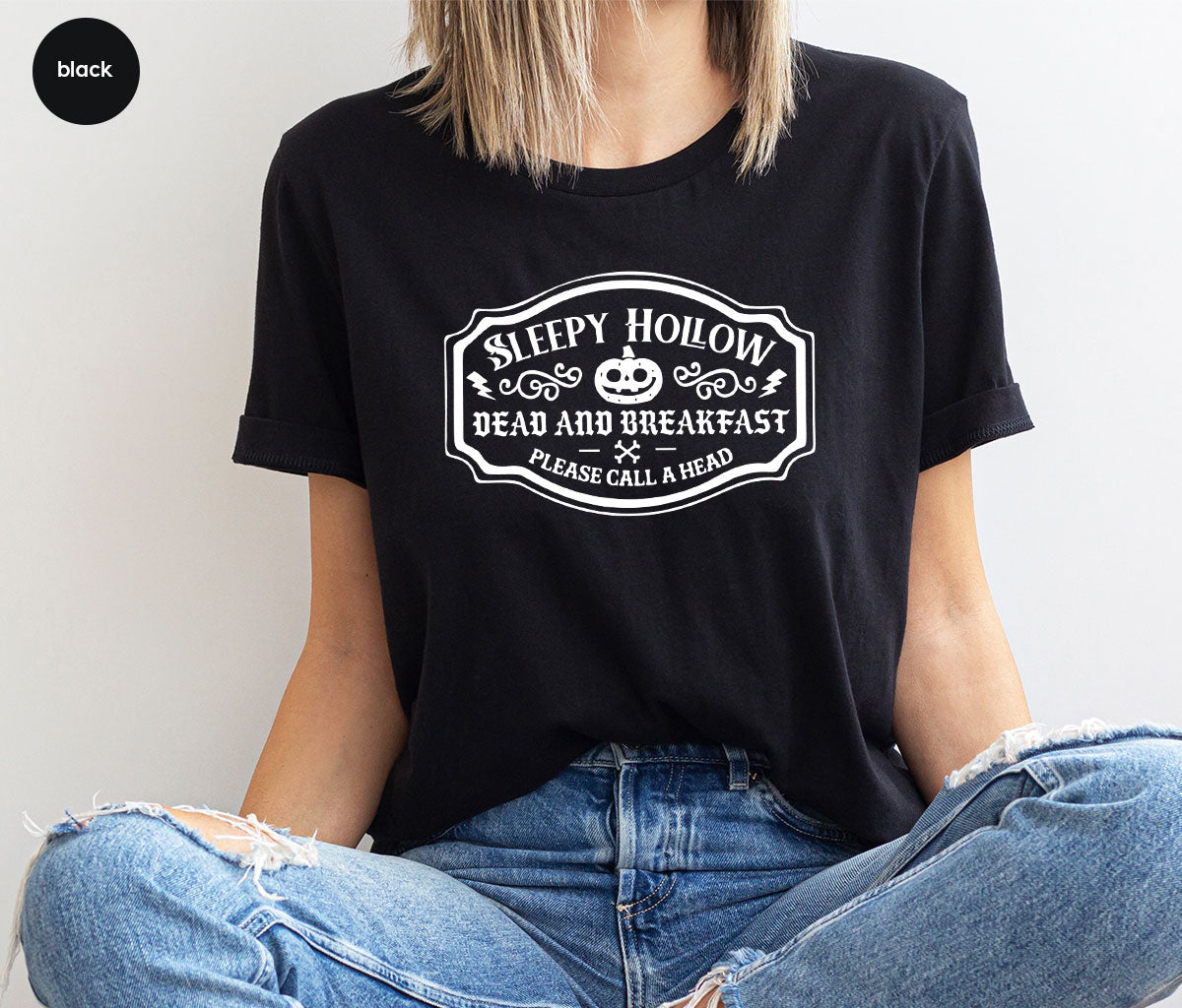 Halloween Sweatshirt, Pumpkin Graphic Tees, Funny Farmer Outfit, Gift for Her, Spooky Season Clothes, Cool Movie VNeck Shirt, Horror T-Shirt